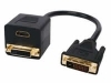 CABLE-564 Cable Splitter de DVI-D a DVI-D + HDMI Dorado