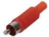 CC-006R Conector RCA Macho Rojo con Protector Cable