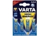 VARTA-49034 Pack 4 Pilas Alcalinas 1.5V Tipo AAA