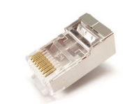 F4251F  CONECTOR RJ 45 METALICO DE CABLE PASANTE 50 UNIDADES