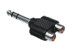 AC-011 Adaptador Jack 6.35 Streo-M a 2xRCA-H