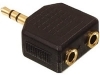 AC-012GOLD Adaptador Jack 3.5mm a 2 x Jack 3.5mm