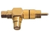 AC-059 Adaptador RCA-M a 2xRCA-H Dorado