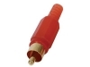 CC-007R Conector RCA Macho Rojo con Protector