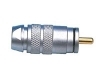 CC-009B Conector RCA Macho Negro Metalizado 8mm