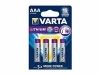 VARTA-61034B Pila de Litio AAA 4-Blister Card