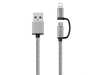 XONE101127 CDL1000S Cable USB a Micro iPhone Plata
