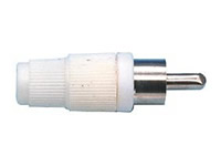 CC-003 Conector RCA Macho Blanco