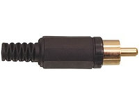 CC-007B Conector RCA Macho Dorado Negro