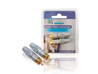 HQS-SCC002 Blister Conector RCA M HQ Blindado 2uds. B-R