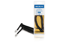 VLTB90100B20 Cable espiral para telefono RJ10 M RJ10 M 2Mts neg