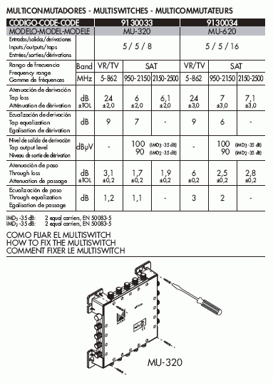 HOJA CARACTERISTICAS MU-620